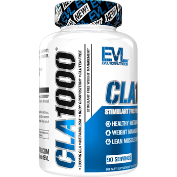 Конъюгированная линолевая кислота EVLution Nutrition CLA1000, Stimulant Free Weight Management, 90 Softgels