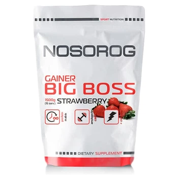 Гейнер Nosorog Nutrition Big Boss 1500 гр (Полуниця)