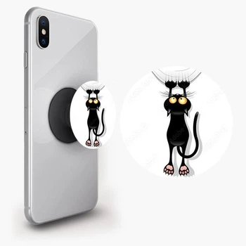 Держатель для телефона PopSockets cat Черный