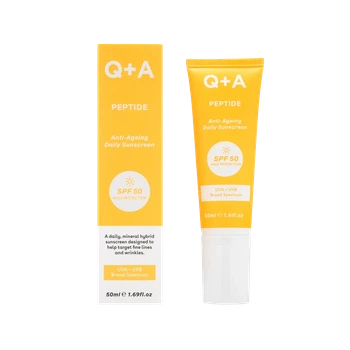 Антивозрастной солнцезащитный крем для лица Q+A Peptide Anti-Ageing Daily Sunscreen 50ml