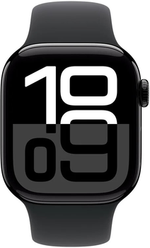 Smartwatch Apple Watch Series 10 GPS + Cellular 42mm Jet Black Aluminium Case with Black Sport Band - S/M (MWX63)