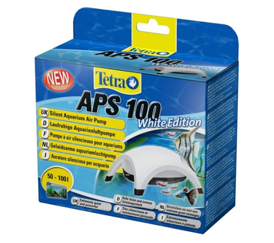 Компрессор Tetra APS 100 для аквариума 50-100 л, белый.