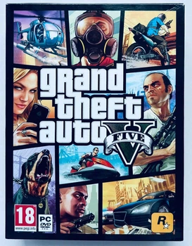 Grand Theft Auto V + картонный футляр, английская версия - диск для PC, Б/У