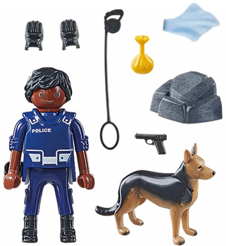 Figurka Playmobil Special Plus - Policjant z psem tropiącym 71162 (4008789711625)