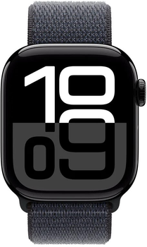 Smartwatch Apple Watch Series 10 GPS + Cellular 46mm Jet Black Aluminium Case with Ink Sport Loop (MWY53)