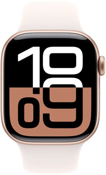 Smartwatch Apple Watch Series 10 GPS + Cellular 46mm Rose Gold Aluminium Case with Light Blush Sport Band - S/M (MWY63)