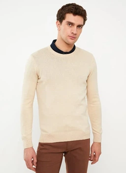 Мужской свитер LC Waikiki M Бежевый (LCWKnitwear-8594)