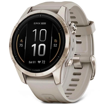 Смарт-годинник Garmin EPIX PRO (g2), 42mm, Saph, Soft Gold SS, Lt. Sand, GPS смарт (010-02802-11)[88815]