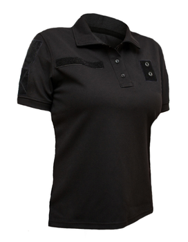 Тактичне поло WinTac CoolPass Black Velcro Woman 2XL чорне