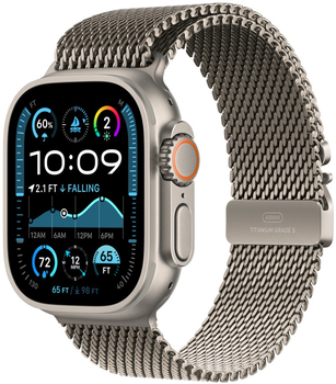 Браслет Apple Titanium Milanese Loop для Apple Watch 49mm Large Natural (MXKE3)