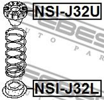 Прокладка пружины подвески Febest (NSIJ32L)