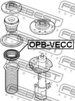 Підшипник опори амортизатора Febest (OPBVECC)