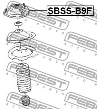 Опора амортизатора Febest (SBSSB9F)