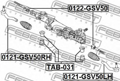 Рулевой наконечник Febest (0121GSV50RH)