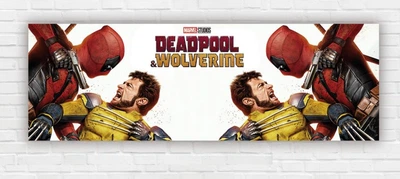 Паперовий плакат "Дедпул \ Deadpool, білий фон" 30х90см