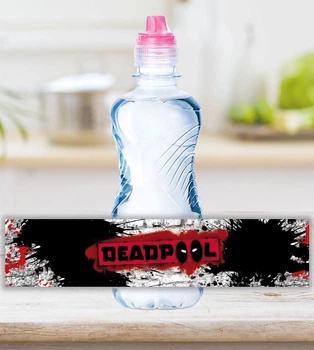 Наклейка на бутылку 0,33 "Дедпул \ Deadpool" 19,4 x 4 см