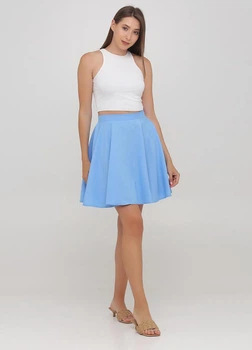 Женская юбка солнце-клеш Подіум 11850-LIGHTBLUE XL Голубой