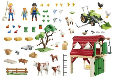 Zestaw figurek Playmobil Country Gospodarstwo rolne z hodowlą małych zwierząt 70887 (4008789708878)