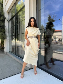 Fashions • Женское летнее платье "Marcella" Fashions 50-52 бежевый (9341-мо)