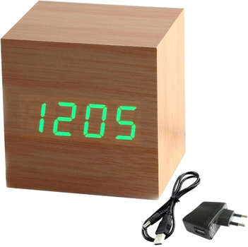 Часы-будильник UFT Wood Clock Green (uftwoodclock)