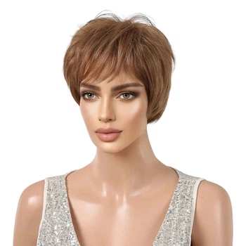 Парик короткий темно-русый Medium Brown, DC197-1