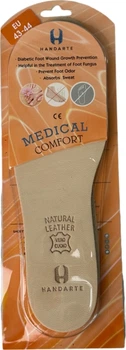 Стельки кожаные латексные антибактериальные Handarte Comfort размер 43-44 (SU-Comfort-4344)