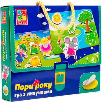 Настольная игра Vladi toys "Какое время года" с липучками VT1302-25