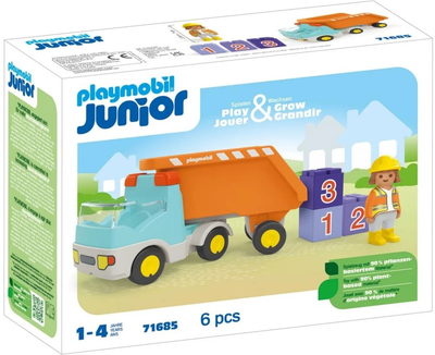 Zestaw z figurką Playmobil Junior Wywrotka 71685 (4008789716859)