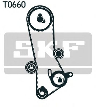 Комплект ГРМ (ремень+ролик) SKF (VKMA91400)