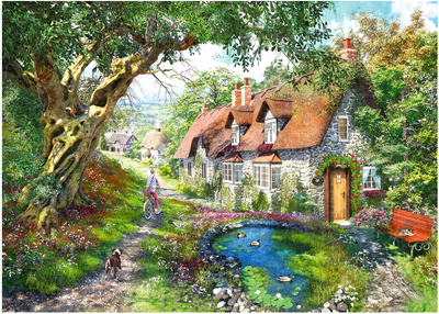 Puzzle Ravensburger Droga wśród wzgórza kwiatów 70 x 50 cm 1000 elementów (4005555001317)