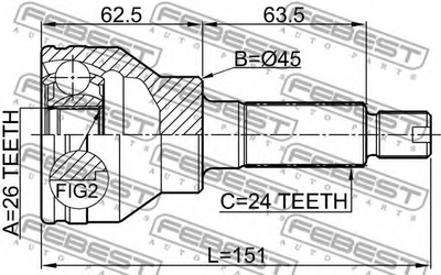 ШРУС Febest (0710SX4R)