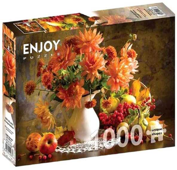 Puzzle Enjoy Martwa natura z pomarańczowymi daliami 68 x 48 cm 1000 elementów (5949194012336)