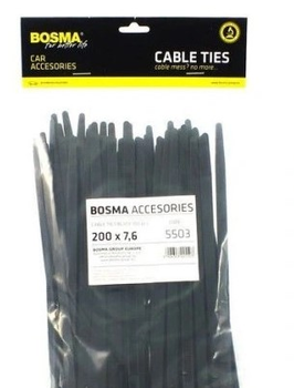 Хомут пластиковый BLACK 7,6 X 200 (100 шт) BOSMA (5503)