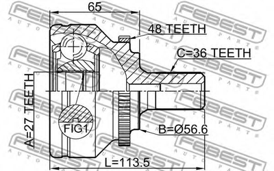 ШРУС Febest (2710V70A48)