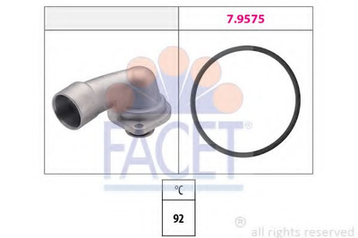 Термостат Opel Omega B, Singum, Vectra A/B/C GTS/SAAB 9-5 2.5-3.2i 93- (92 C) Facet (78349)