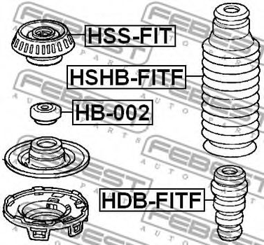 Отбойник амортизатора Febest (HDBFITF)