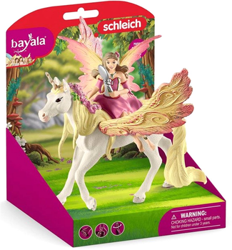 Набір фігурок Schleich Ельфійка Фея з пегасом-єдинорогом 2 шт (4055744020377)