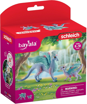 Набір фігурок Schleich Квітковий дракон з малюком 2 шт (4059433036557)