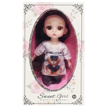 Маленька лялька шарнірна Bambi 3396-144 B Fashion Sweet Girl, 16 см (3396-144 Black-RT)