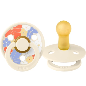 Класична латексна пустушка BIBS Colour STUDIO Collection Flower Child Ivory 6-18 міс. розмір 2