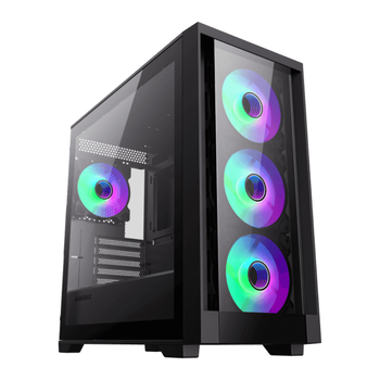 Корпус для компьютера Miditower GameMax Defender TG без БП Черный