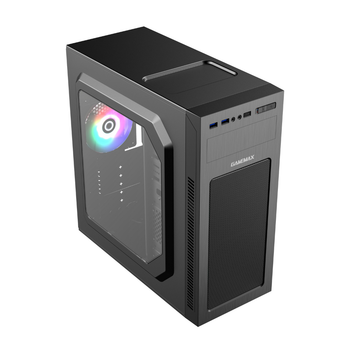 Корпус для компьютера Miditower GameMax MT525-2U3TYC-NP без БП Черный / Корпус для ПК