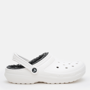 Chodaki męskie ocieplane Crocs Classic Lined Clog 203591-10M 43-44 (M9/W11) Białe (0191448251441)