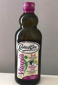Суміш олій Costa dOro Vitapiu 5in1 із виноградних кісточок льону соняшника кукурудзи рису 750мл