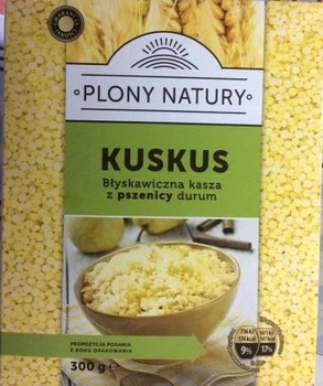Крупа кускус Plony Natury kuskus Pszenicy Плоні каша пшоно Гранульована гладкі зерна 300г