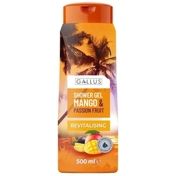 Гель для душу із ароматом манго та маракуя Gallus mango & passion fruit 500мл