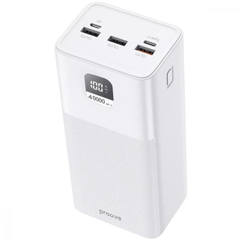 Портативна батарея Павербанк для ноутбука Proove Giant 40000mAh 100W 5A із швидкою зарядкою Power Bank White