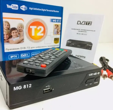 T2 ТВ Тюнер приставка UKC с DVB просмотром IPTV Wi-Fi HDMI USB MEGOGO ресивер приемник MG812 в металлическом корпусе 067j