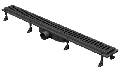 Трап линейный KOLLER POOL Aqua 70 см с решеткой Line Matt Black