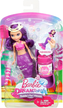 Лялька Mattel Barbie Dreamtopia Русалонька з мильними бульбашками Виноград 17.8 см (0887961372717)